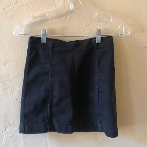 Free People Black Mini Skirt